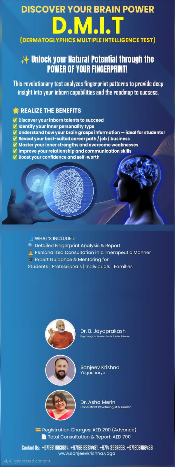 Flyer for DMIT Tests event